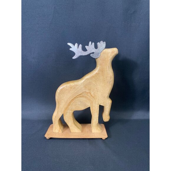 Vintage Mid-Century Wooden Crafted Reindeer Home Christmas Holiday Decor - Picture 10 of 16